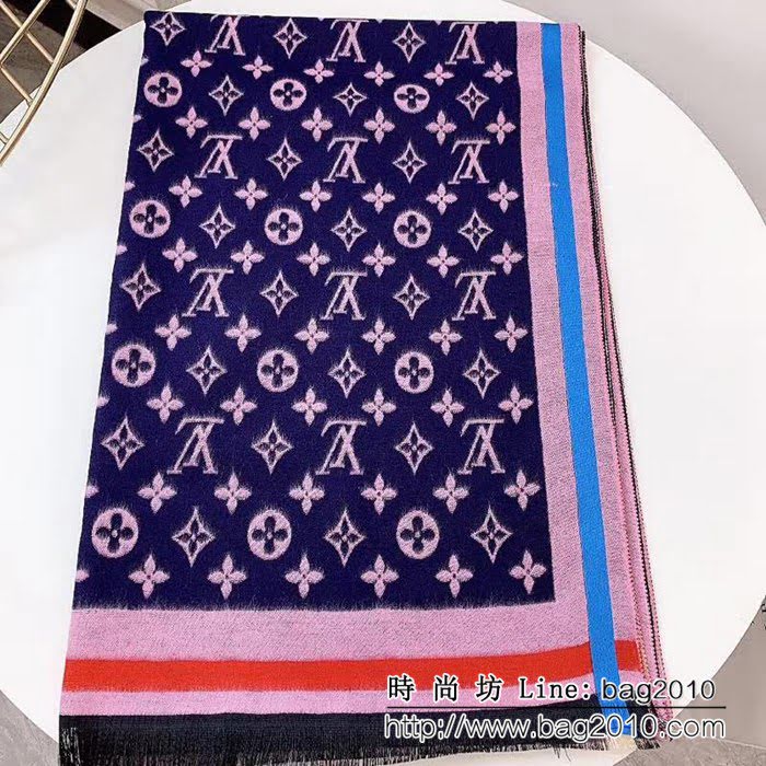路易威登LV雙面大牌元素提花羊絨圍巾 LLWJ6003